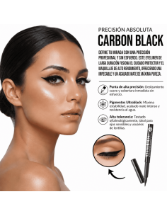 Carbon Black Eyeliner - Delineador Líquido Mate de Alta Precisión 2