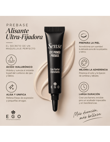 Prebase Alisante - Fijación de Sombras e Hidratación con Ácido Hialurónico