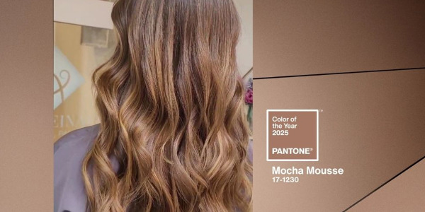 Mocha Mousse, el color de cabello tendencia 2025